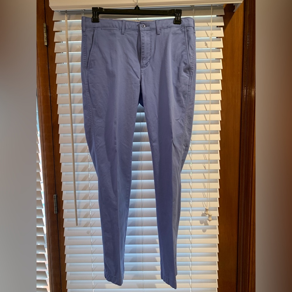 Cremieux Comfort Stretch Chino FlatFront Pant Light Blue Size 34x32
